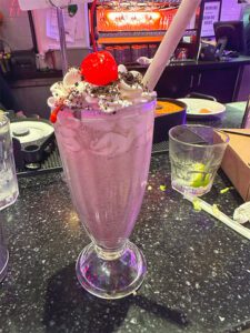 A milkshake a Corvette Diner